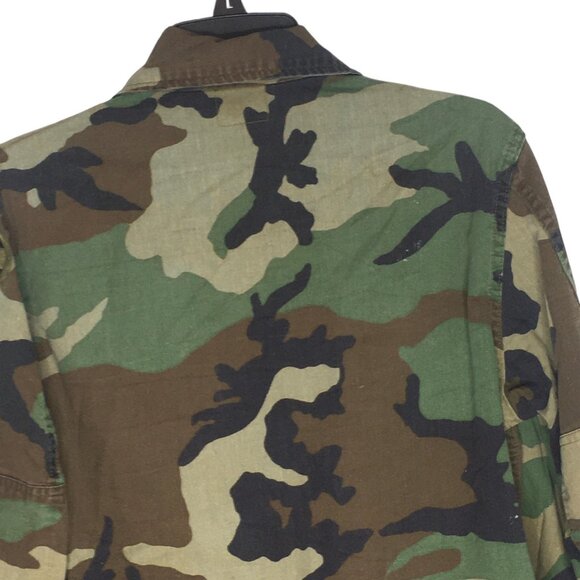 US Army BDU Field Jacket Mens Large Woodland Camo Combat Coat 4 Pocket Military - Picture 9 of 14